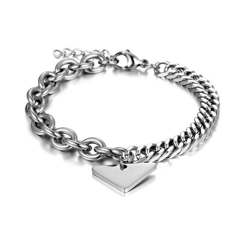 Impress Jewelry Oceľový náramok s príveskom Triangle Charm 66839762