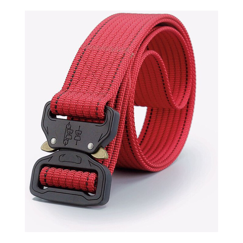 Twins Pánsky plátený opasok Military Junot Červený 66839765