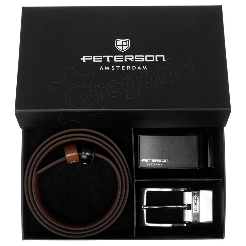 Peterson darčeková kožená sada - opasok a dve pracky Son 66839781
