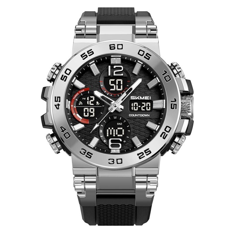 Skmei 2499 pánske duálne hodinky Megatron Strieborné 66839801