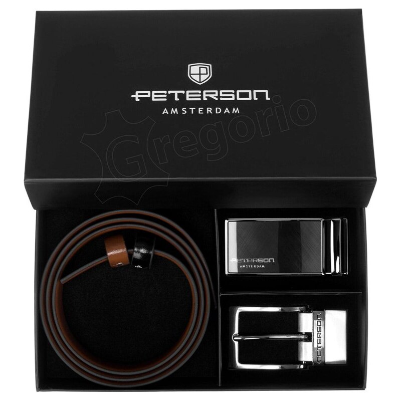 Peterson darčeková kožená sada - opasok a dve pracky Kon 66839806
