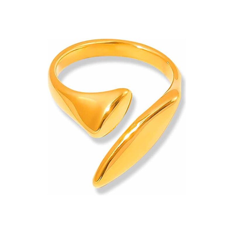 Titan Jewerly Dámsky nastaviteľný prsteň z ocele Lana Zlatý 66839827