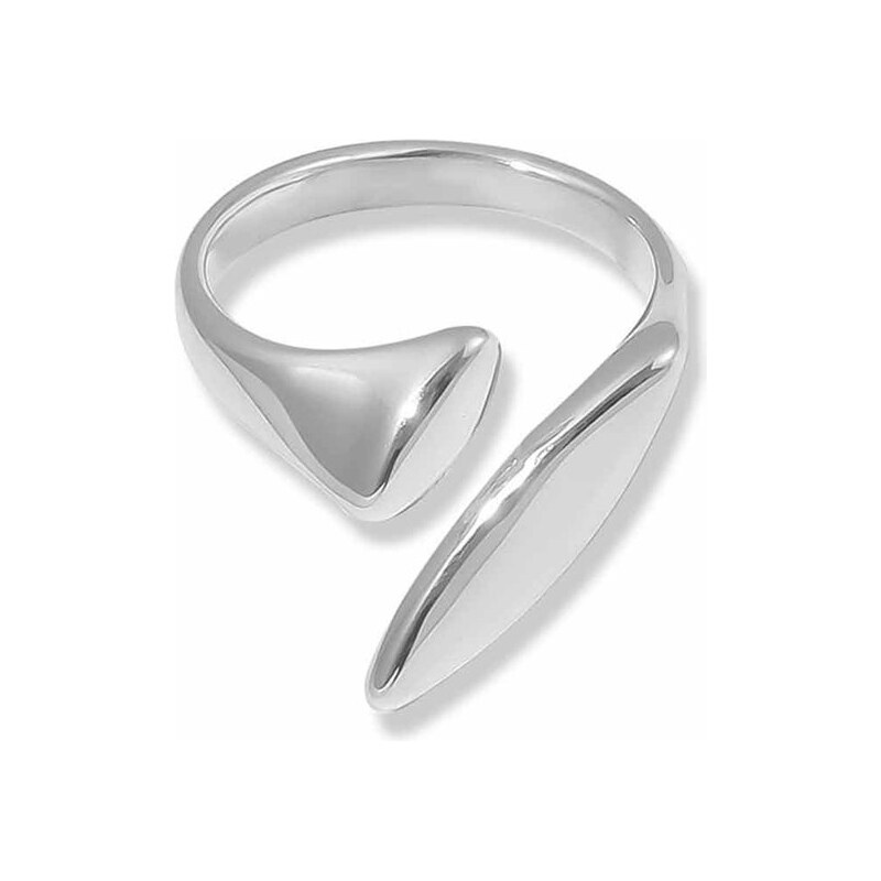 Titan Jewerly Dámsky nastaviteľný prsteň z ocele Lana Strieborný 66839828