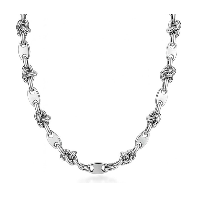 Impress Jewelry Náhrdelník z chirurgickej ocele Looper Strieborný 66839836