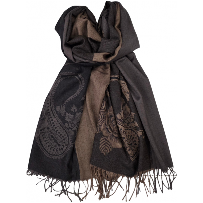 Katrins Fashion Kašmírový čierny dámsky šál 66840417