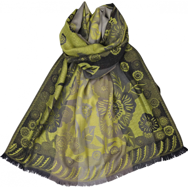 Katrins Fashion Kašmírový žltý dámsky šál 66840423