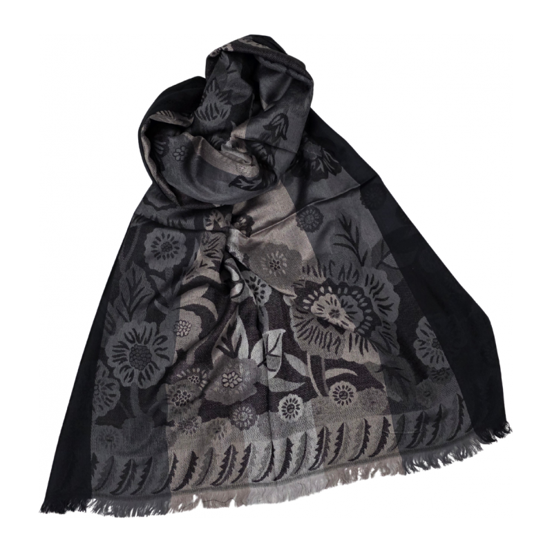 Katrins Fashion Kašmírový čierny dámsky šál 66840424