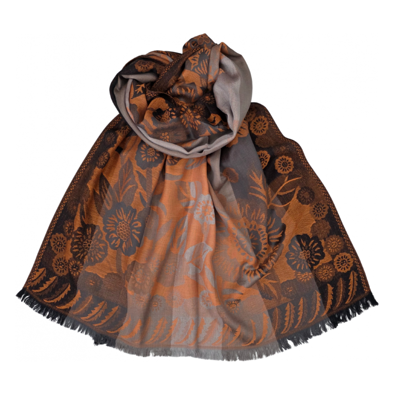 Katrins Fashion Kašmírový oranžový dámsky šál 66840425