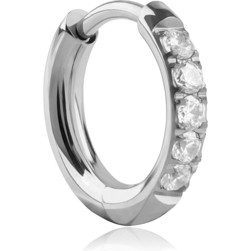 Troli Oceľová kruhová single náušnice so zirkónmi VHLLE2008S 0,8 cm 66840691