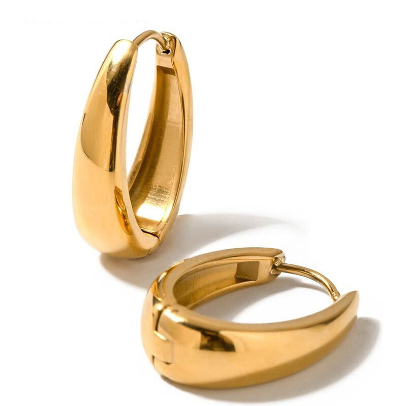 Troli Slušivé oválne náušnice z pozlátenej ocele VAAJDE2309071G 66840697