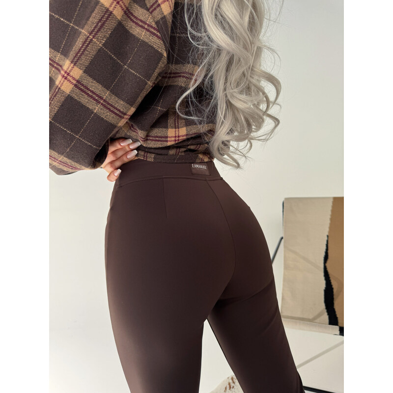 LaManuel Dámske čokoládové legíny NORTH 66840758