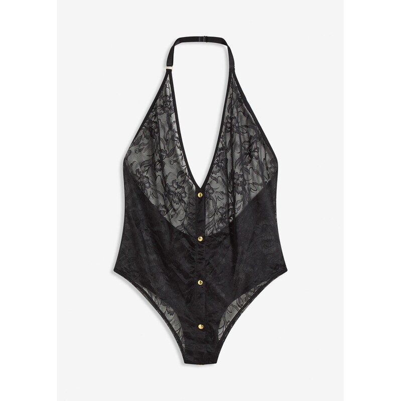 bonprix Body s gombičkami, farba čierna 66841317