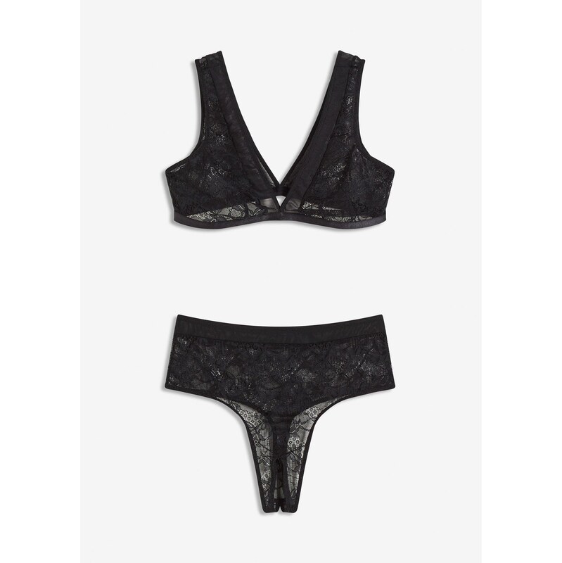 bonprix Podprsenka a nohavičky (2-dielna sada), farba čierna 66841321