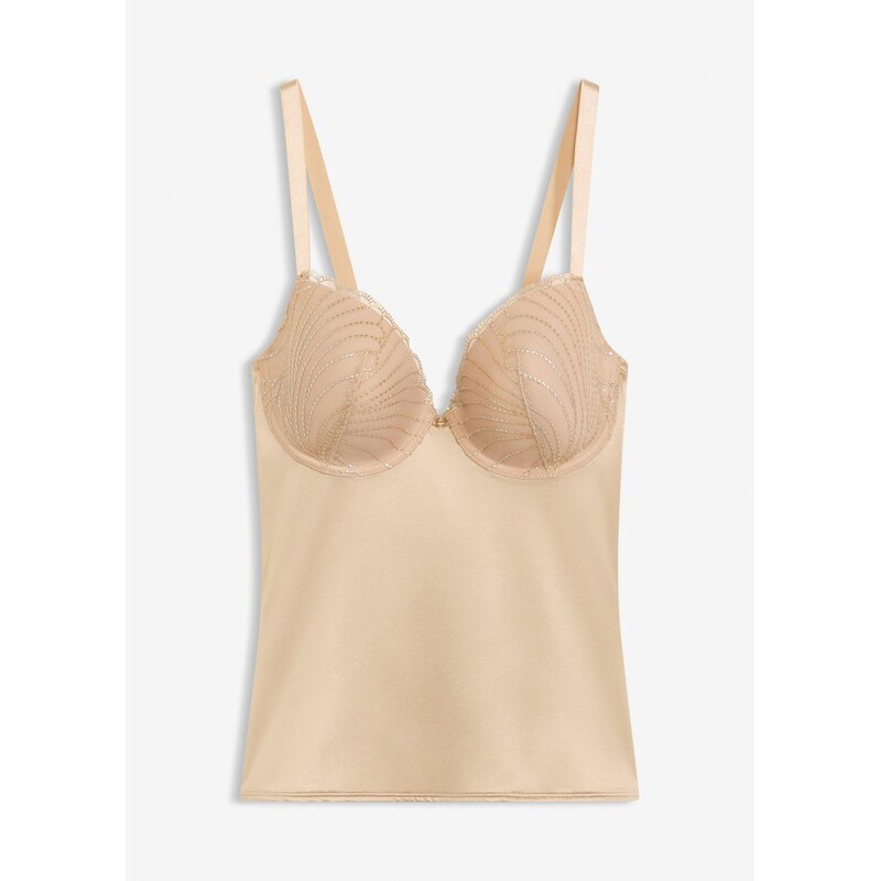 bonprix Sťahovací top s lesklým efektom, stredný tvarujúci efekt, 66841330