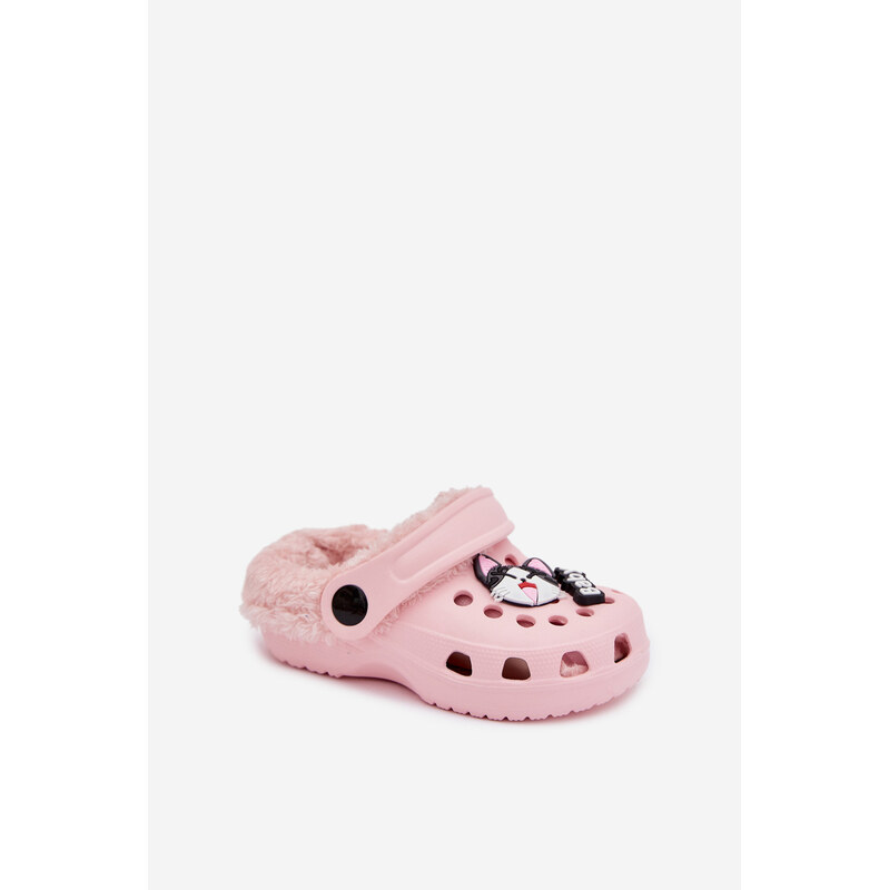 Detské šľapky Boto Foam s kožušinou 66843978