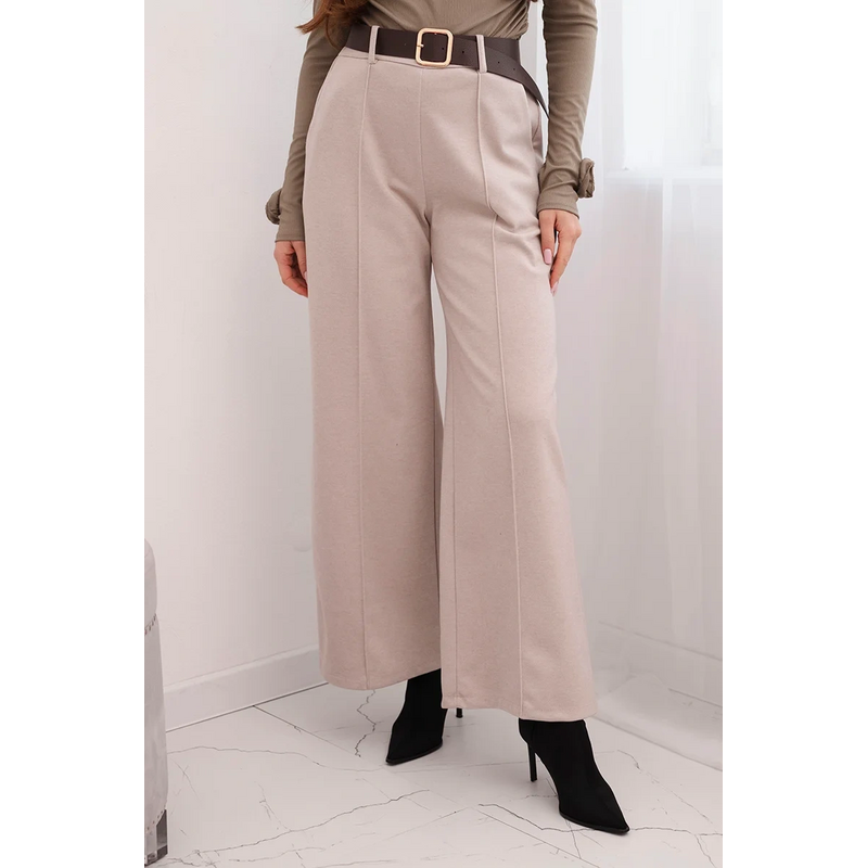 Kesi Dámske elegantné nohavice 1761 s opaskom a širokou nohavicou 68161369