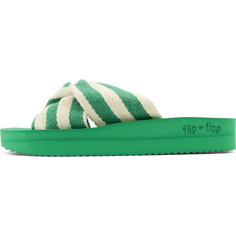 FLIP*FLOP Šľapky zelená / prírodná biela 66846503