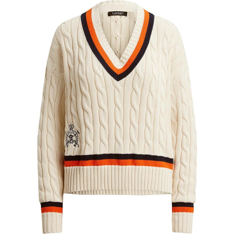 Lauren Ralph Lauren Sveter krémová / námornícka modrá / jasne červená 66846764