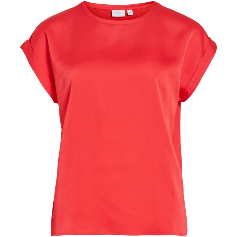VILA Tričko VIEllette červená 66846821