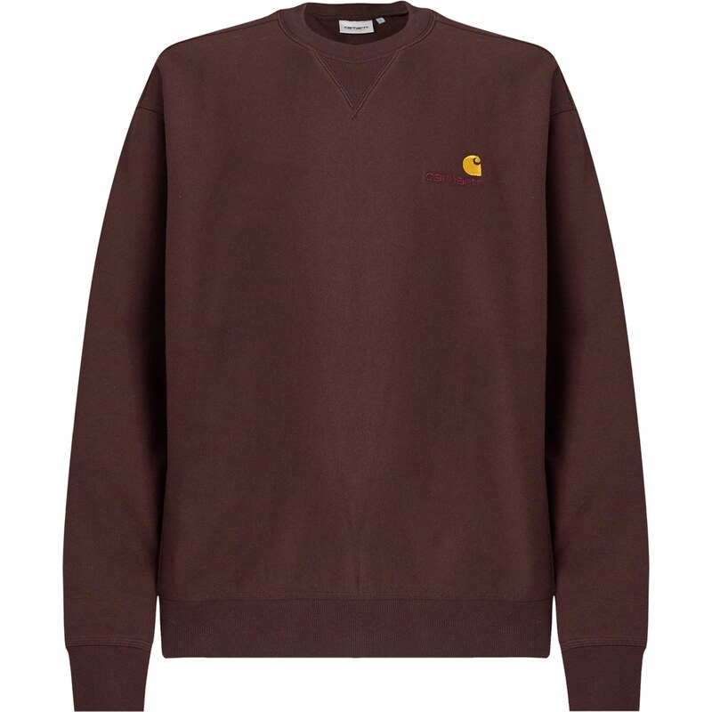 Carhartt WIP Mikina American Script čokoládová 66846873