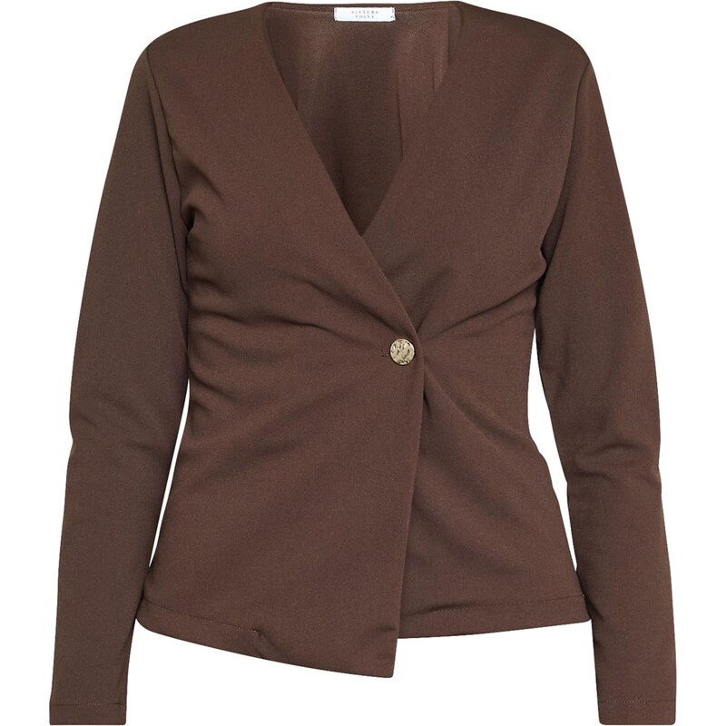 SISTERS POINT Blúzka GEVELA čokoládová 66846984