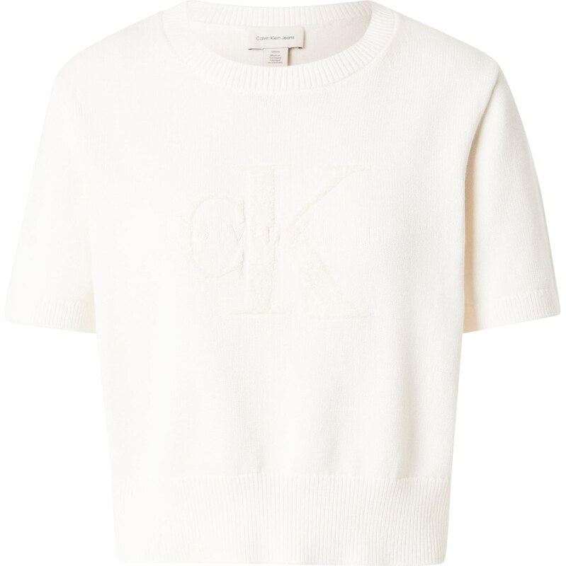 Calvin Klein Jeans Sveter biela ako vlna 66847001