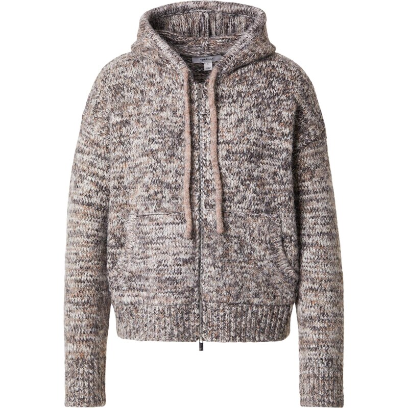 TOPSHOP Kardigán HAILEY tmavošedá / biela 66847025