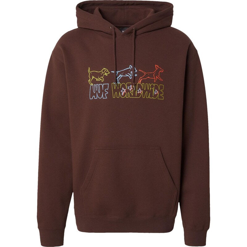 HUF Mikina Fetch svetlomodrá / čokoládová / olivová / lososová 66847050