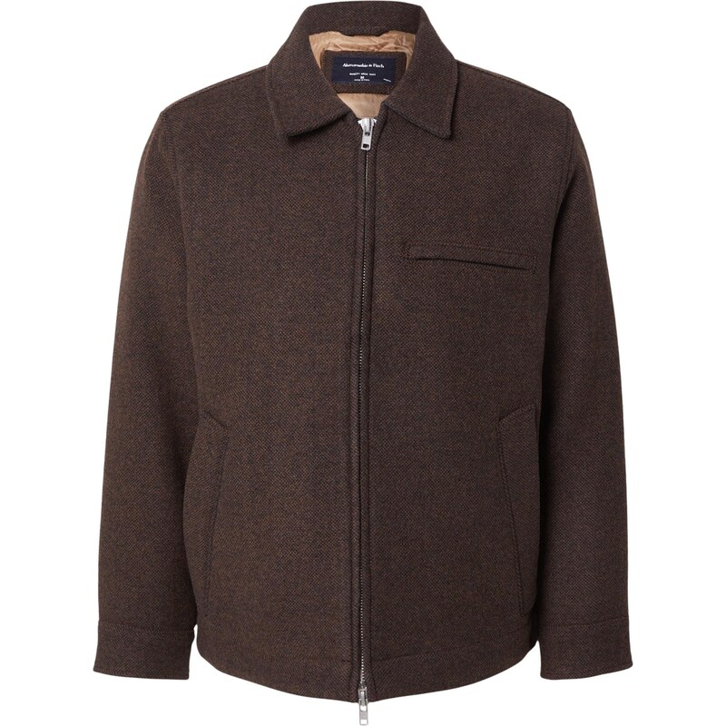 Abercrombie & Fitch Prechodná bunda hnedá / čierna 66847054