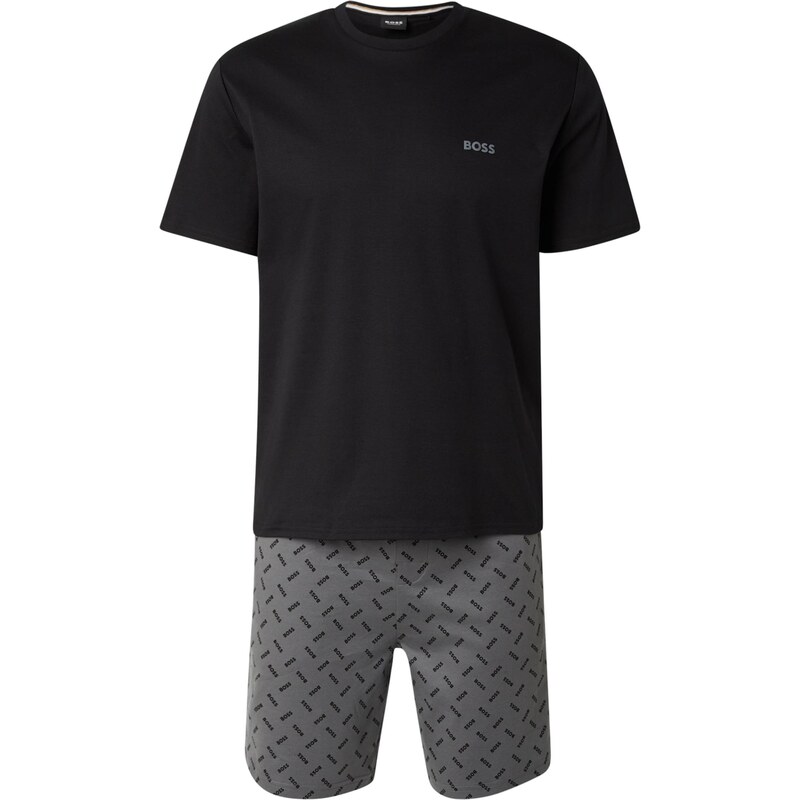 BOSS Krátke pyžamo sivá / čierna 66847096
