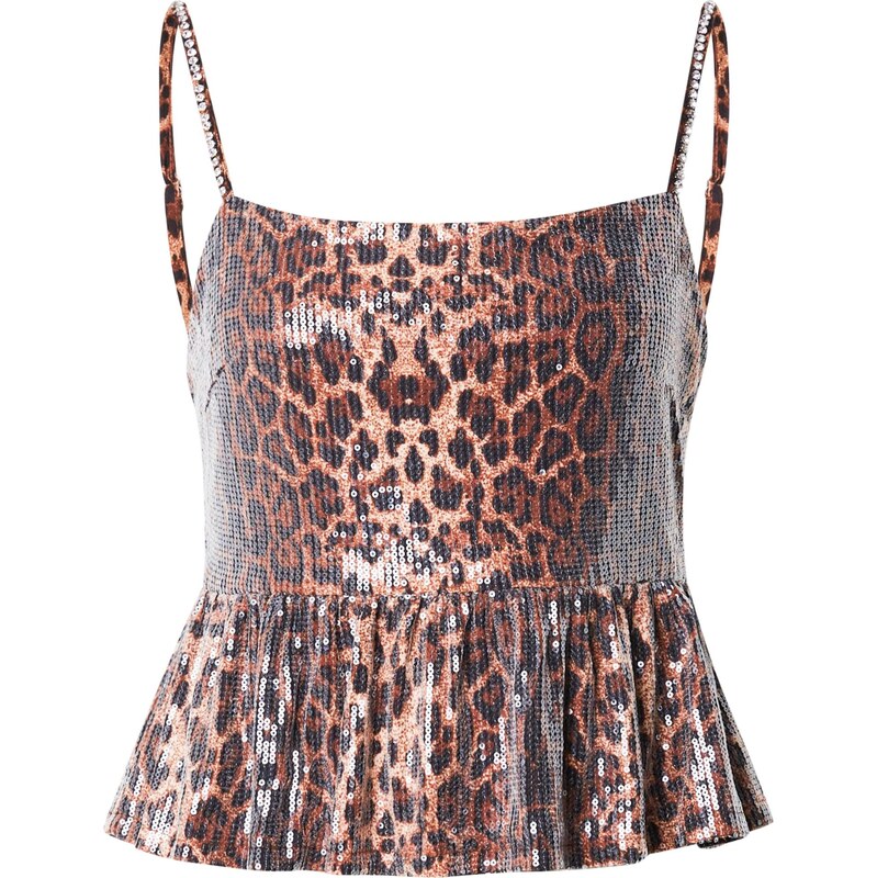 Harper & Yve Top DAY nebielená / hnedá / čierna 66847116