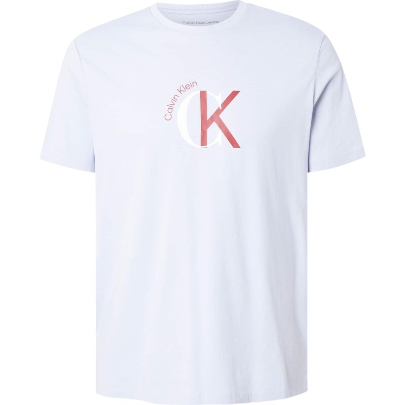 Calvin Klein Jeans Tričko pastelovo fialová / červená / biela 66847119