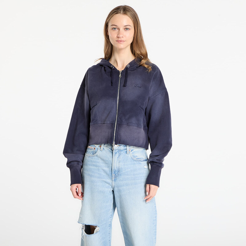 Mikina DIME Cropped Zip Hoodie Navy Washed M 66849822