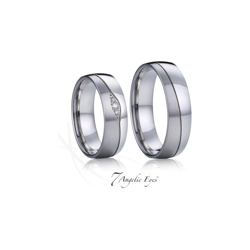 Ligot Obrúčky z chirurgickej ocele s briliantmi 7 Angelic Eyes OAE035 66848892