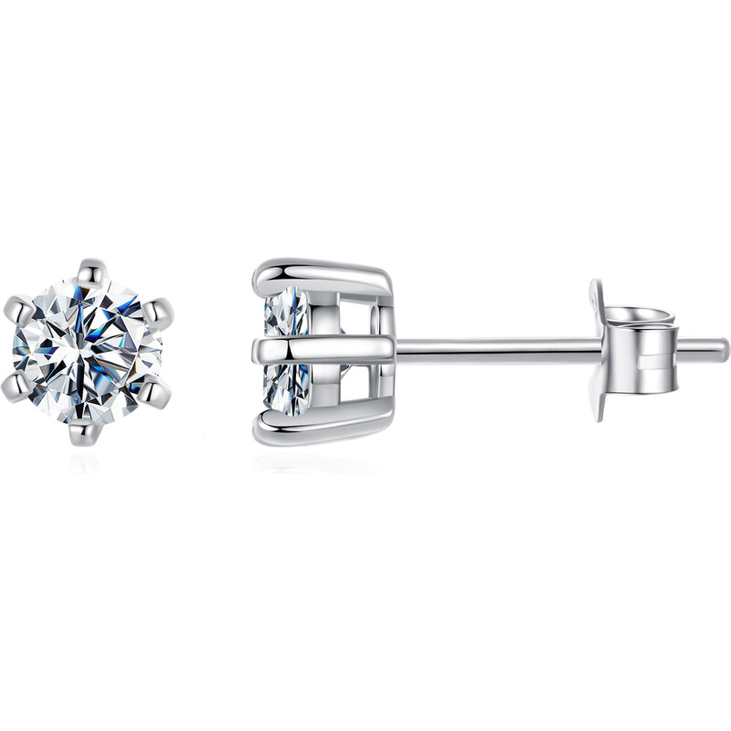 Olivie Strieborné náušnice 5mm MOISSANITE 9982 66880657