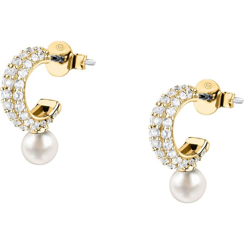 Morellato Pozlátené náušnice s perlou a zirkónmi Perla SXU53 66853383