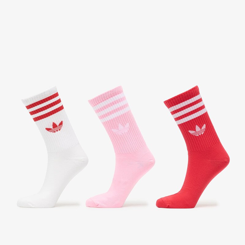 adidas Originals Ponožky adidas 3S Crew Socks 3-Pack True Pink/ Active 66999538