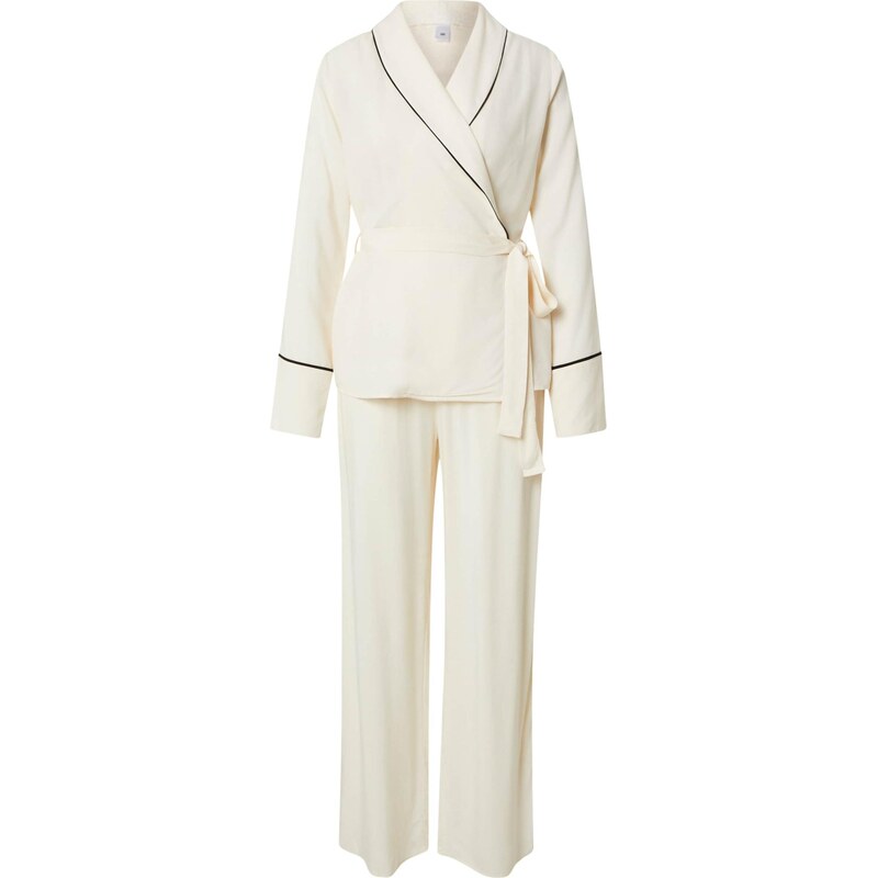 Trendyol Pyžamo krémová / čierna 65796593