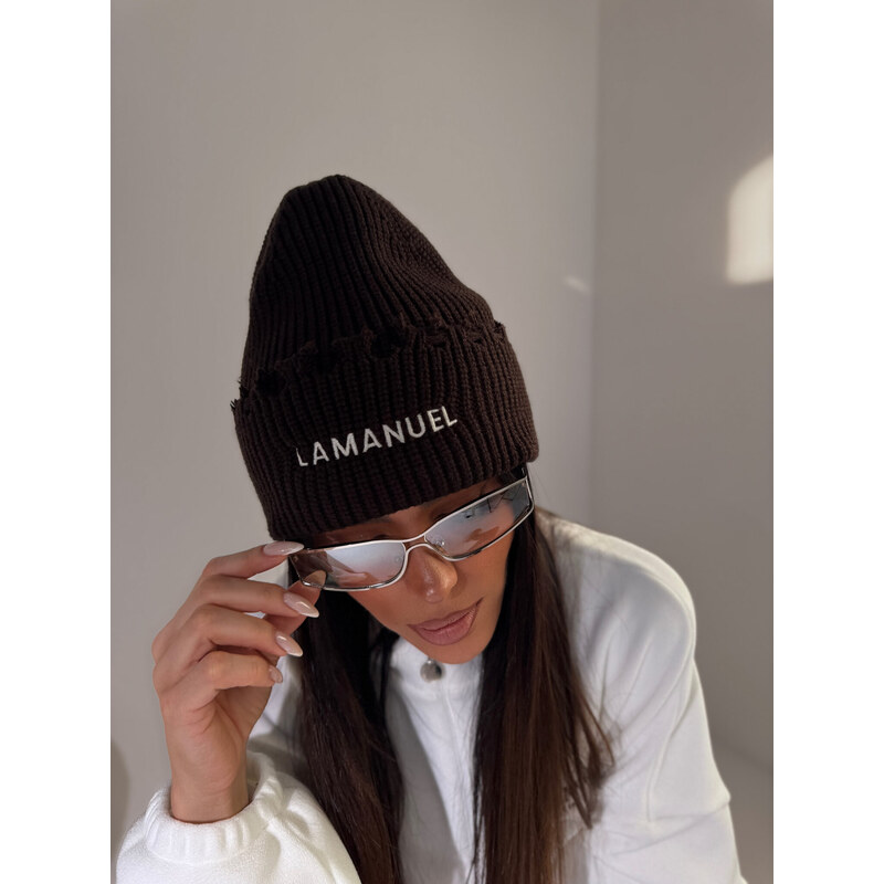 LaManuel Zimná čokoládová čiapka ALPINE 66855005
