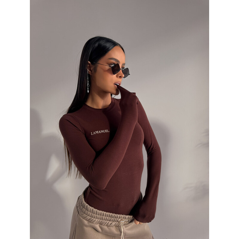 LaManuel Dámsky kakaový top ORIGIN 66855007