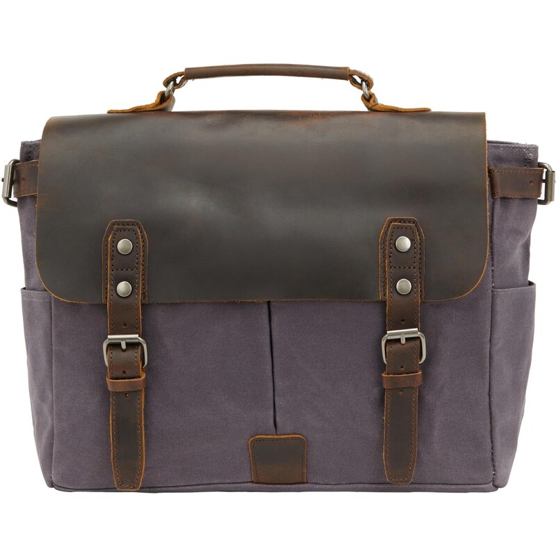 DreiMaster Vintage Messenger tmavohnedá / tmavosivá 66140298