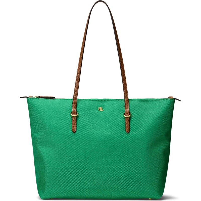 Lauren Ralph Lauren Shopper KEATON gaštanová / smaragdová 66858353