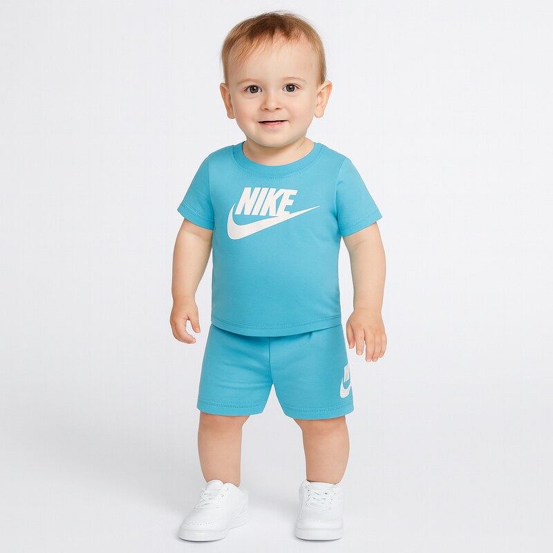 Nike kids club tee and short set BLUE 64556022