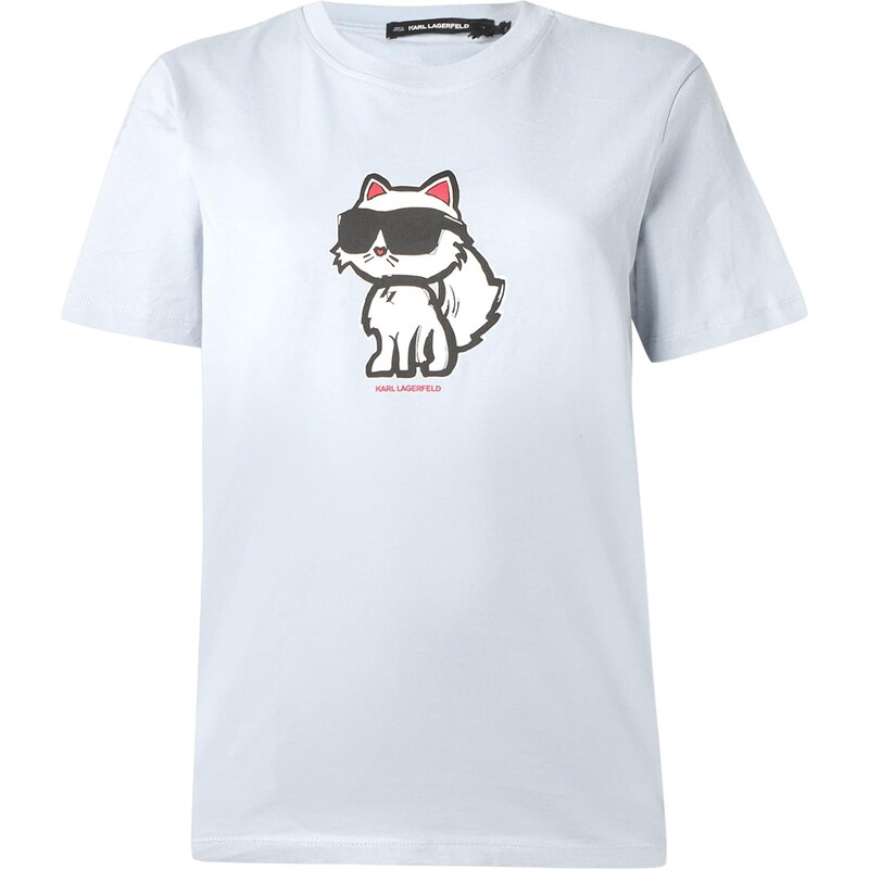 Karl Lagerfeld Tričko pastelovo modrá / červená / čierna / biela 66858384