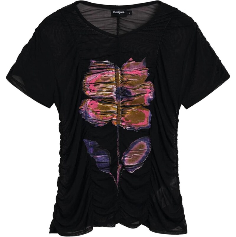 Desigual Tričko zmiešané farby / čierna 66858389