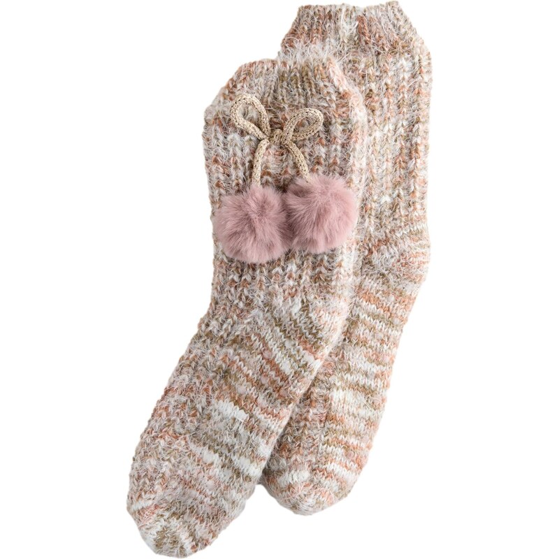 Next Ponožky piesková / biela 66858511