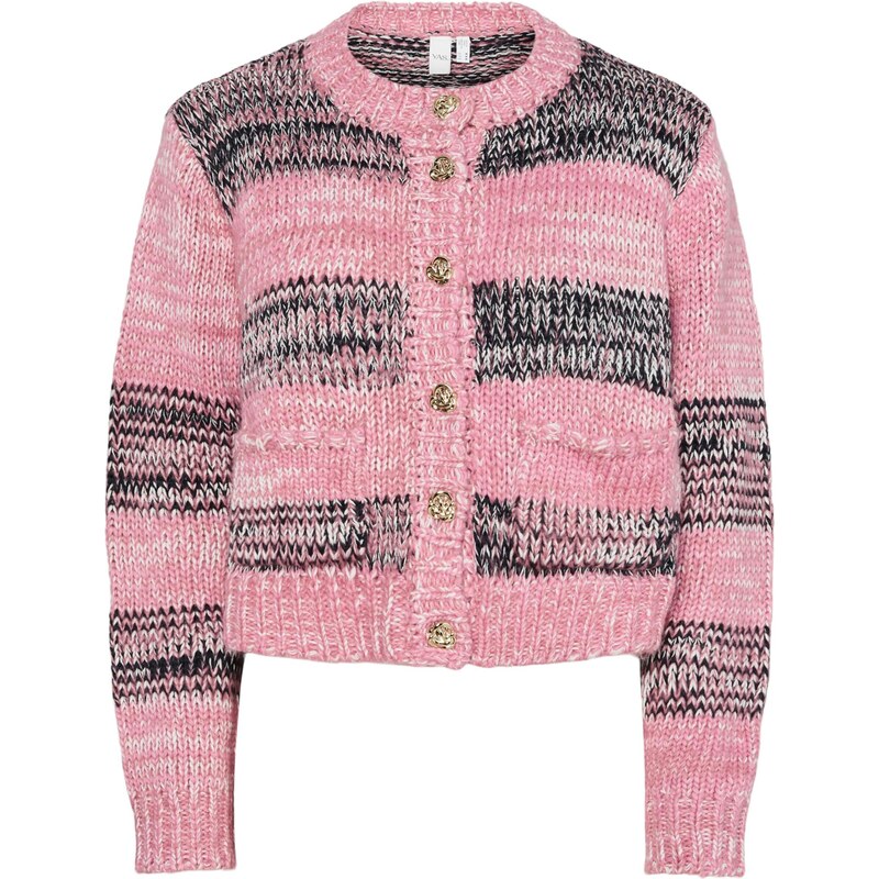 YAS Kardigán ružová / čierna / biela 66858530