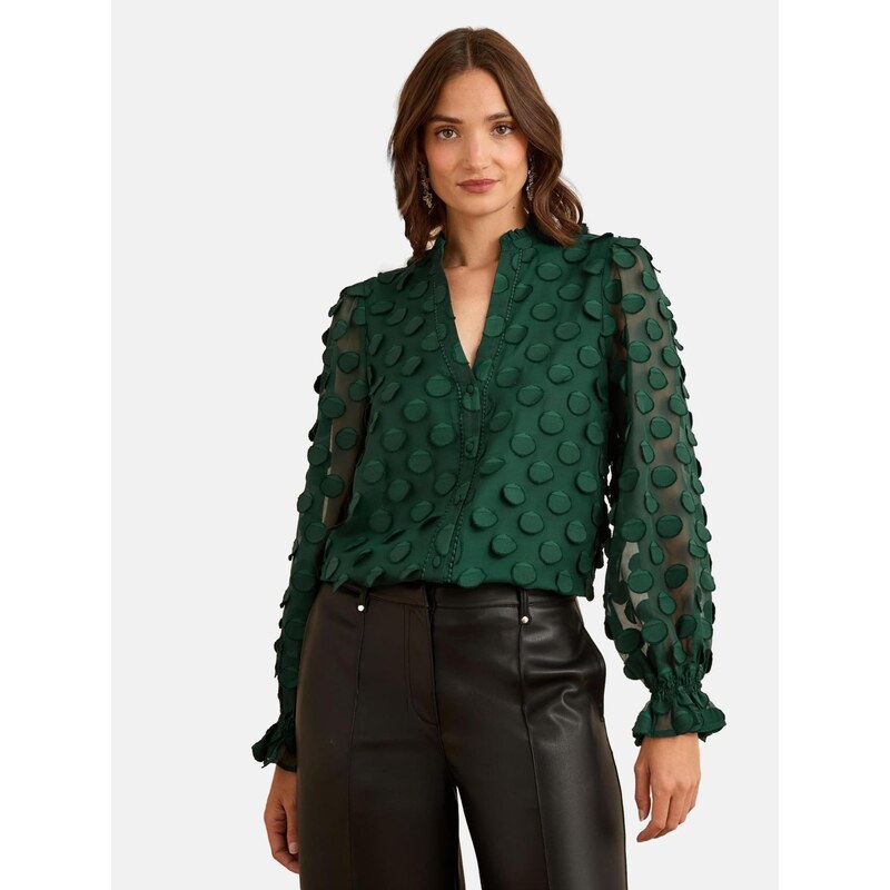 love & roses Blúzka tmavozelená 66858567