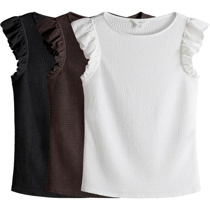 The Set Tričko čokoládová / čierna / biela 66858699