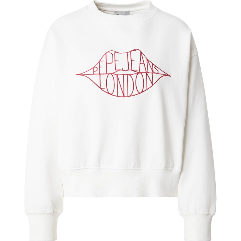 Pepe Jeans Mikina Bernis slonová kosť / červená 66858725